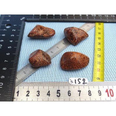 Jaspe Etoilé - Starburst Jasper Lot de 4 Pierres Roulées 47g | Minéraux Paubrasil