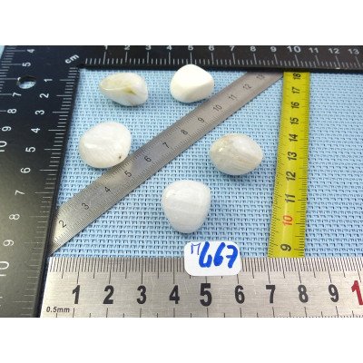 Scolecite Lot de 5 Pierres Roulées 25g | Minéraux Paubrasil