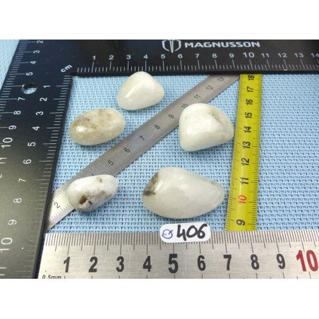 Strontianite Lot de 5 Pierres Roulées 79g | Minéraux Paubrasil