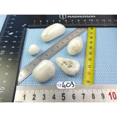 Strontianite Lot de 5 Pierres Roulées 76g | Minéraux Paubrasil