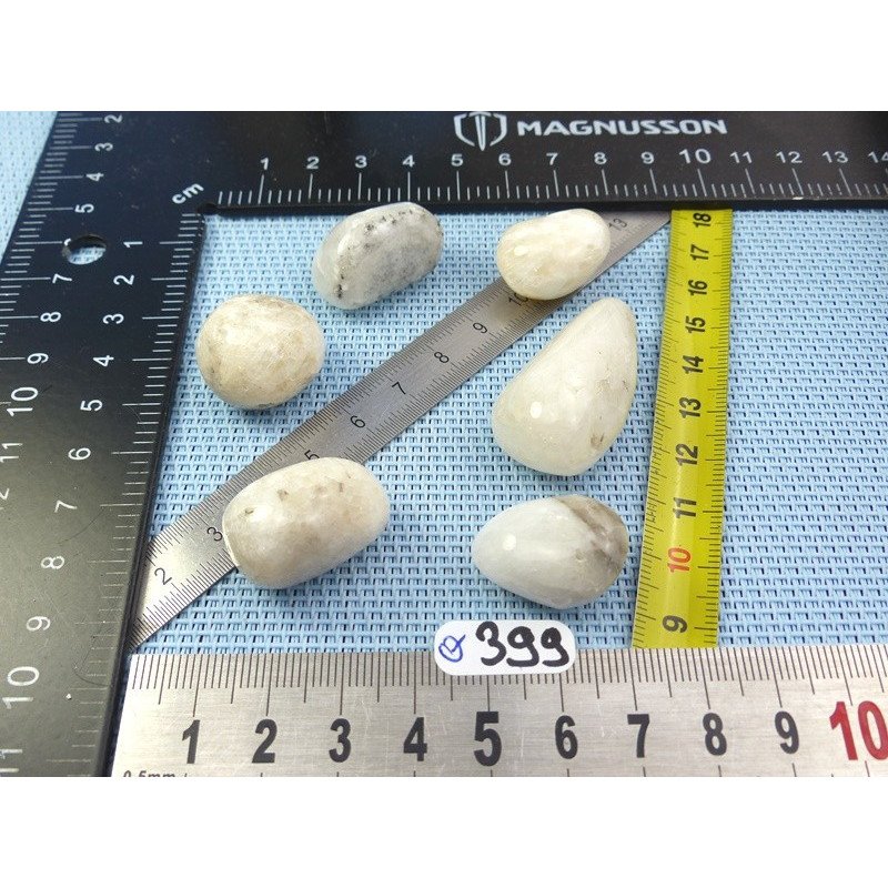 Strontianite Lot de 6 Pierres Roulées 84g | Minéraux Paubrasil