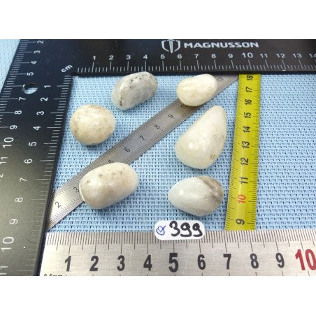 Strontianite Lot de 6 Pierres Roulées 84g | Minéraux Paubrasil