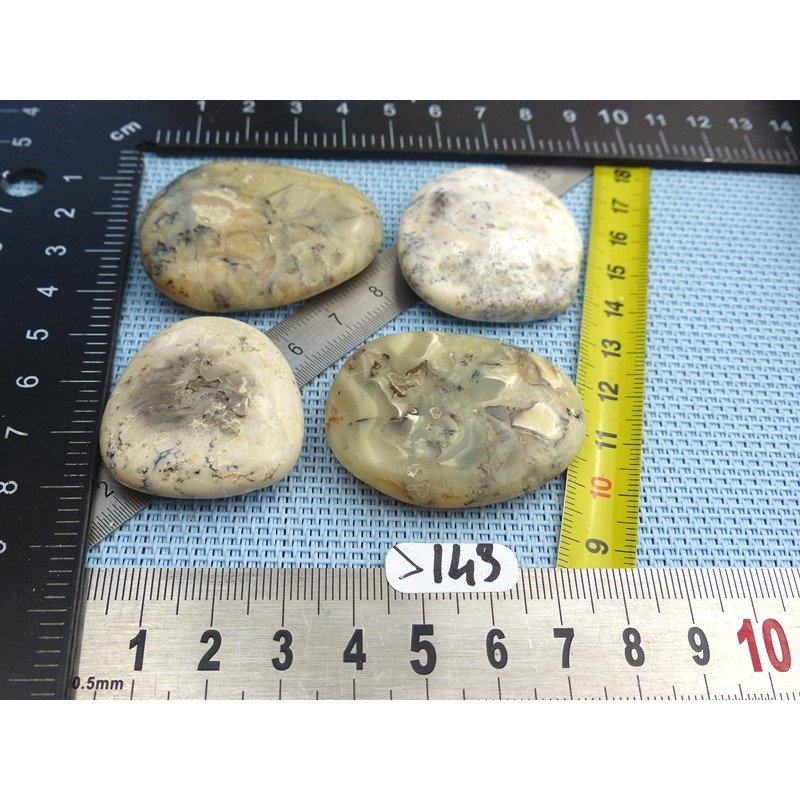 Opale à Dendrites Lot de 4 Pierres Plates 72g | Minéraux Paubrasil