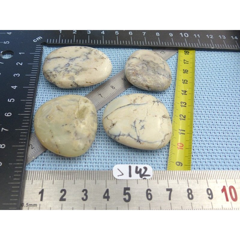 Opale à Dendrites Lot de 4 Pierres Plates 65g | Minéraux Paubrasil