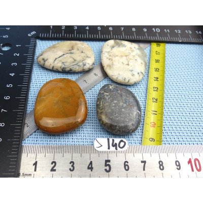 Opale à Dendrites Lot de 4 Pierres Plates 64g | Minéraux Paubrasil