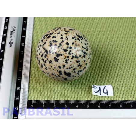 Sphère Jaspe Dalmatien Lamparci 170g diamètre 50mm