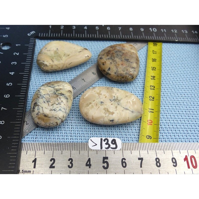 Opale à Dendrites Lot de 4 Pierres Plates 54g | Minéraux Paubrasil