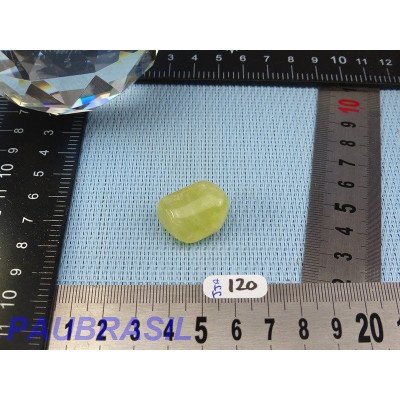 Jade jaune d'Australie - prehnite jaune 10gr pierre roulée Q Extra