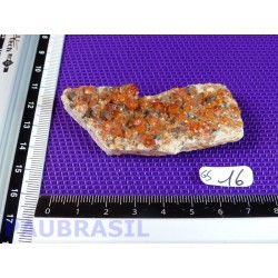 grenat spessartite quartz fumé brut Chine de 41gr Q extra