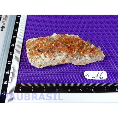 grenat spessartite quartz fumé brut Chine de 41gr Q extra