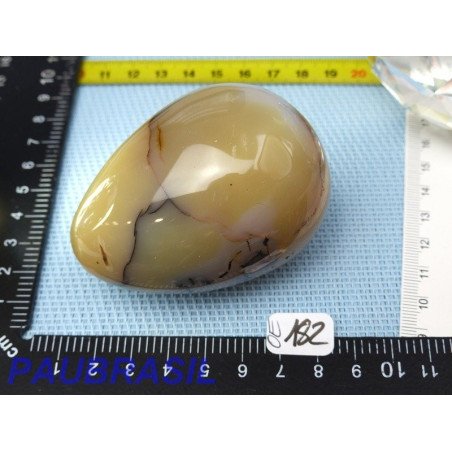 Oeuf Agate Naturelle Q Extra 263g 73mm long 55mm diamètre