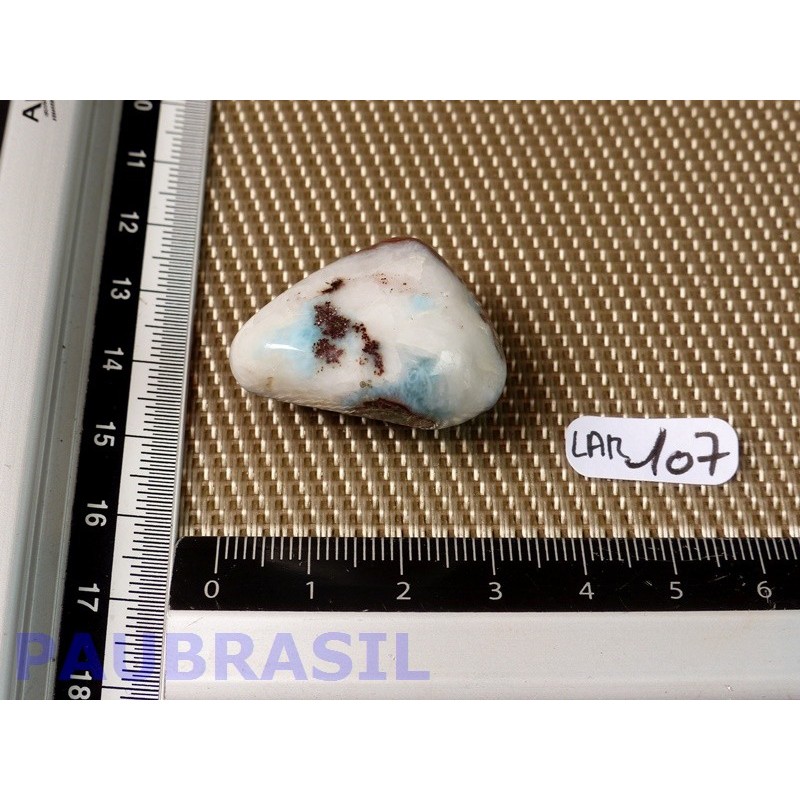 Larimar - Pectolite bleue pierre roulée de 17gr20 Q moyenne