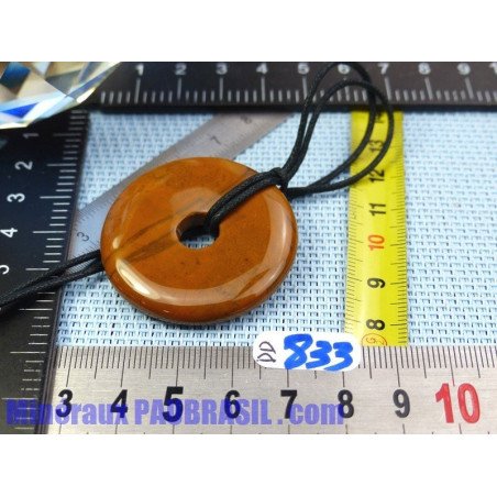Pi donut pendentif Jaspe jaune 4cm