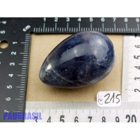 Oeuf en Cordiérite - Iolite - Dichroïte 119gr50 40mm diamètre 60mm lon