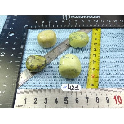 Serpentine Lot de 4 Pierres Roulées 61g | Minéraux Paubrasil