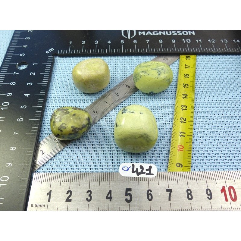 Serpentine Lot de 4 Pierres Roulées 61g | Minéraux Paubrasil