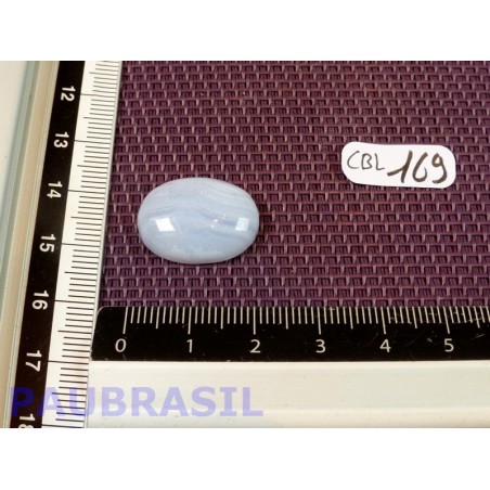 Cabochon Calcédoine Bleue Zonée Q Extra 3gr10 .