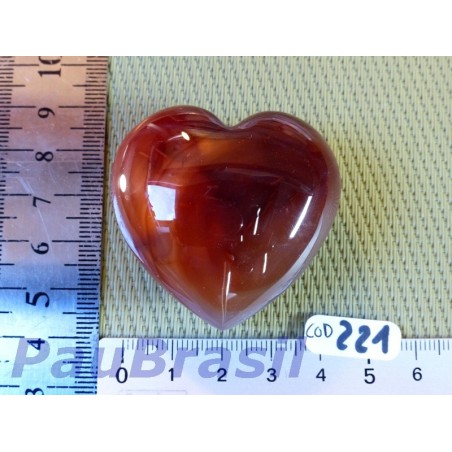 Coeur en Cornaline naturelle Q Extra 65g Madagascar .