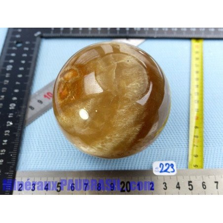 Sphère en Aragonite Zonée 943gr 87mm diamètre