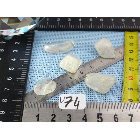 Petalite Lot de 5 Pierres Semi Roulées 14g | Minéraux Paubrasil