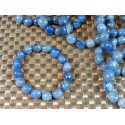 Bracelet Quartz Bleu - Aventurine Bleue en pierres roulées XL .