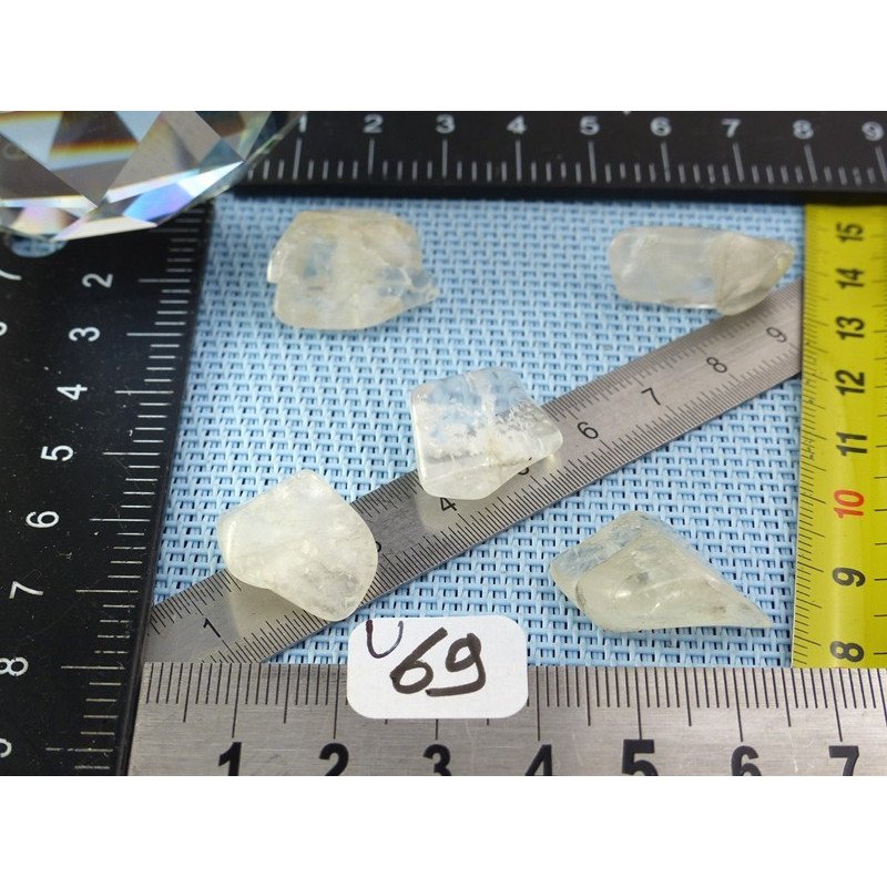 Petalite Lot de 5 Pierres Semi Roulées 17g | Minéraux Paubrasil