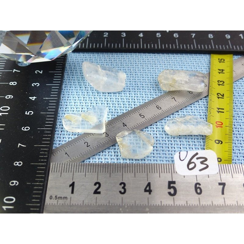 Petalite Lot de 5 Pierres Semi Roulées 13g | Minéraux Paubrasil