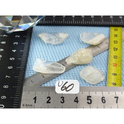 Petalite Lot de 5 Pierres Semi Roulées 15g | Minéraux Paubrasil