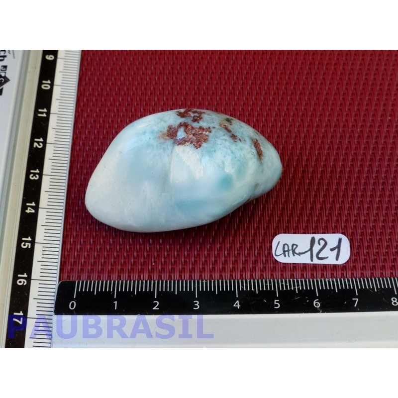 Larimar - Pectolite bleue pierre semi roulée Q Extra 54gr40 .