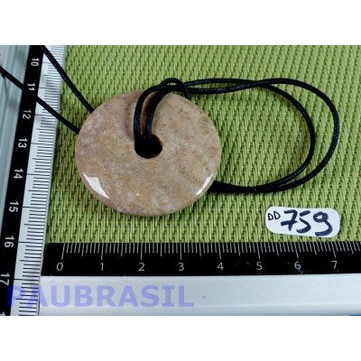 Pi donut CARRE pendentif en Aventurine Q Extra 4 cm