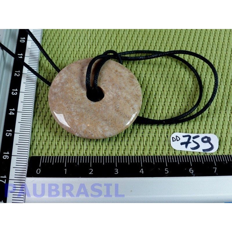 Pi donut CARRE pendentif en Aventurine Q Extra 4 cm