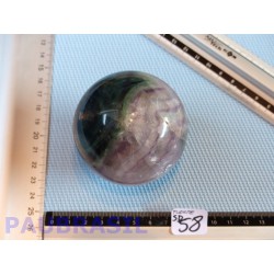 Sphère fluorine multicolore Q Extra  490g 67 mn dia .