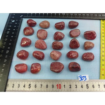 Thulite Zoisite Rouge Pierre Roulée à l unité de 9 à 12 gr | Minéraux Paubrasil