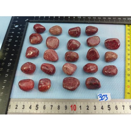 Thulite Zoisite Rouge Pierre Roulée à l unité de 9 à 12 gr | Minéraux Paubrasil