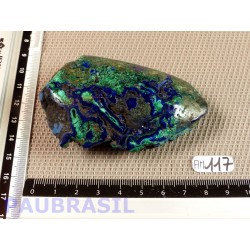 Azurite Malachite une face polie Q Extra 128gr .