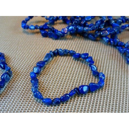 Bracelet Chrysocolle en mini pierres roulées - grains Q Extra