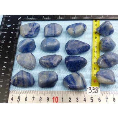Quartz bleu - Aventurine bleue Pierre Roulée à l unité de 20 | Minéraux Paubrasil
