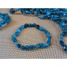 Bracelet APATITE BLEUE Q Extra en pierres roulées