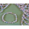Bracelet Morganite - Aigue-marine - Heliodore en mini pierres roulées Q Extra
