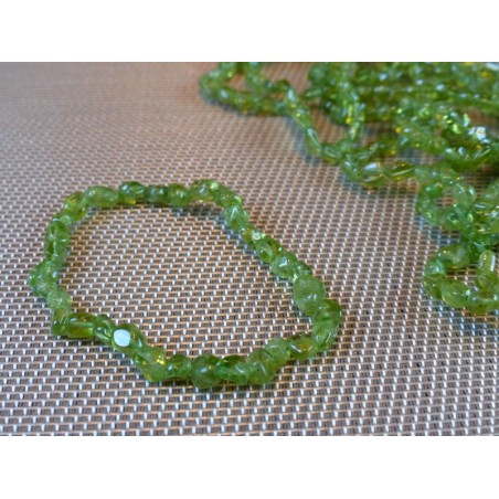 Bracelet PERIDOT en mini pierres roulées Q Extra