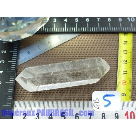 Pointe biterminée en Cristal de Roche polie 52g qualité Extra