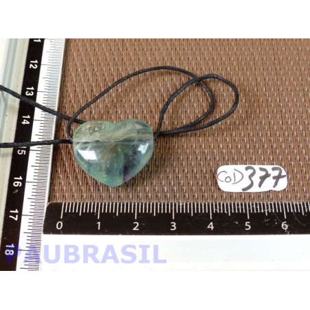 Pendentif Coeur Fluorite Multicolore 8gr
