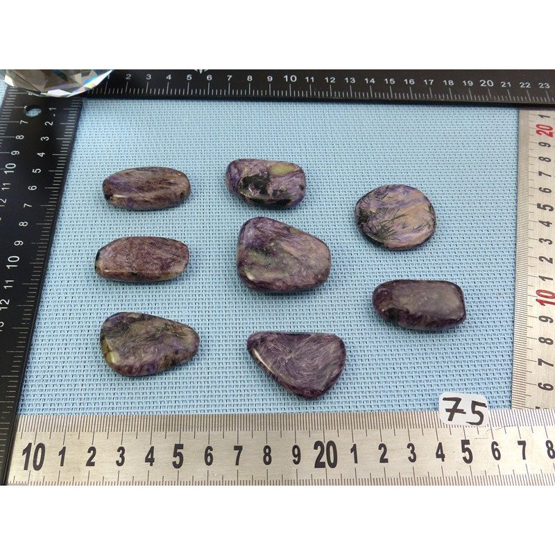 Charoite de Russie Pierre Plate à l unité de 30 à 40 mm | Minéraux Paubrasil