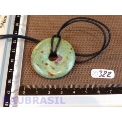 Donut Pi RUBIS sur FUCHISTE de 4 cm