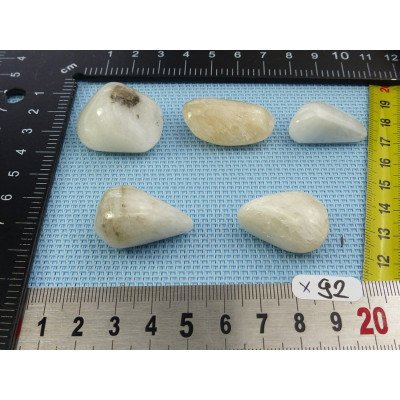 Strontianite Lot de 5 Pierres Roulées 81g | Minéraux Paubrasil
