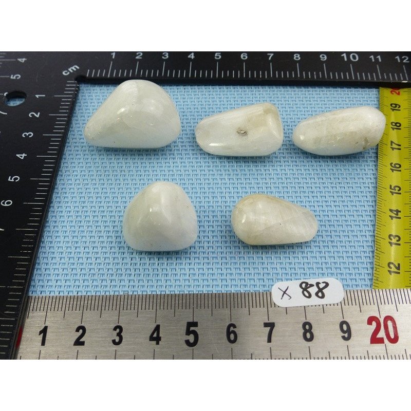 Strontianite Lot de 5 Pierres Roulées 88g | Minéraux Paubrasil