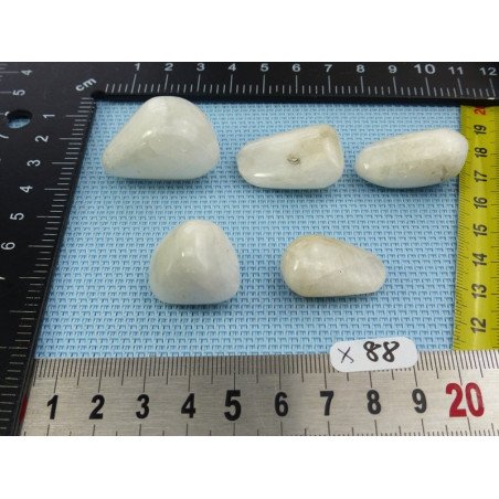 Strontianite Lot de 5 Pierres Roulées 88g | Minéraux Paubrasil