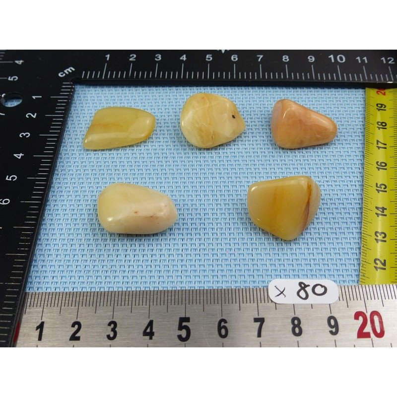 Aventurine Orange Lot de 5 Pierres Roulées 32gr | Minéraux Paubrasil