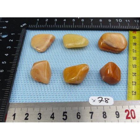 Aventurine Orange Lot de 6 Pierres Roulées 41gr | Minéraux Paubrasil