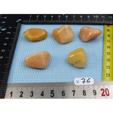 Aventurine Orange Lot de 5 Pierres Roulées 45gr | Minéraux Paubrasil